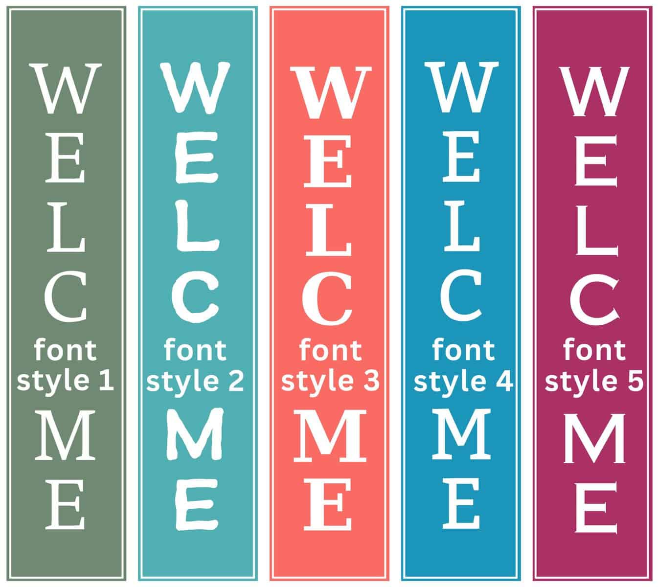 welcome sign text options