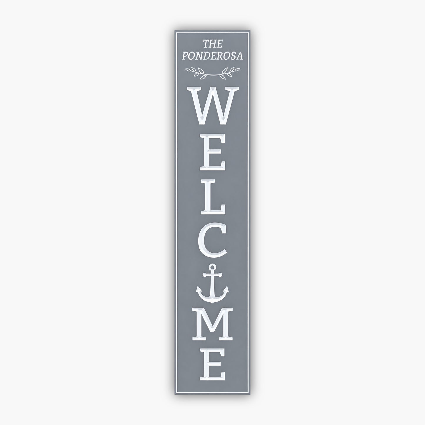 vertical welcome sign personalized pvc sign with anchor