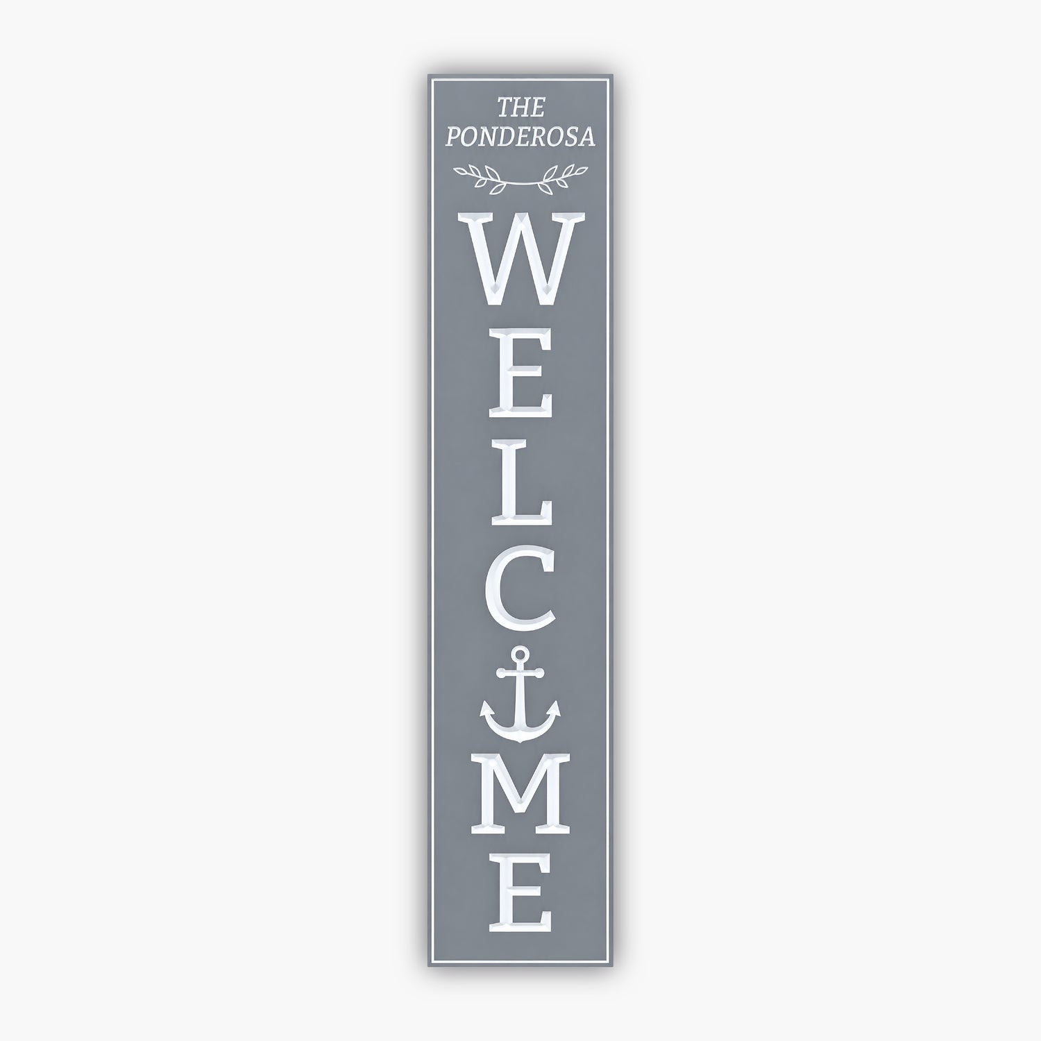 vertical welcome sign personalized pvc sign with anchor