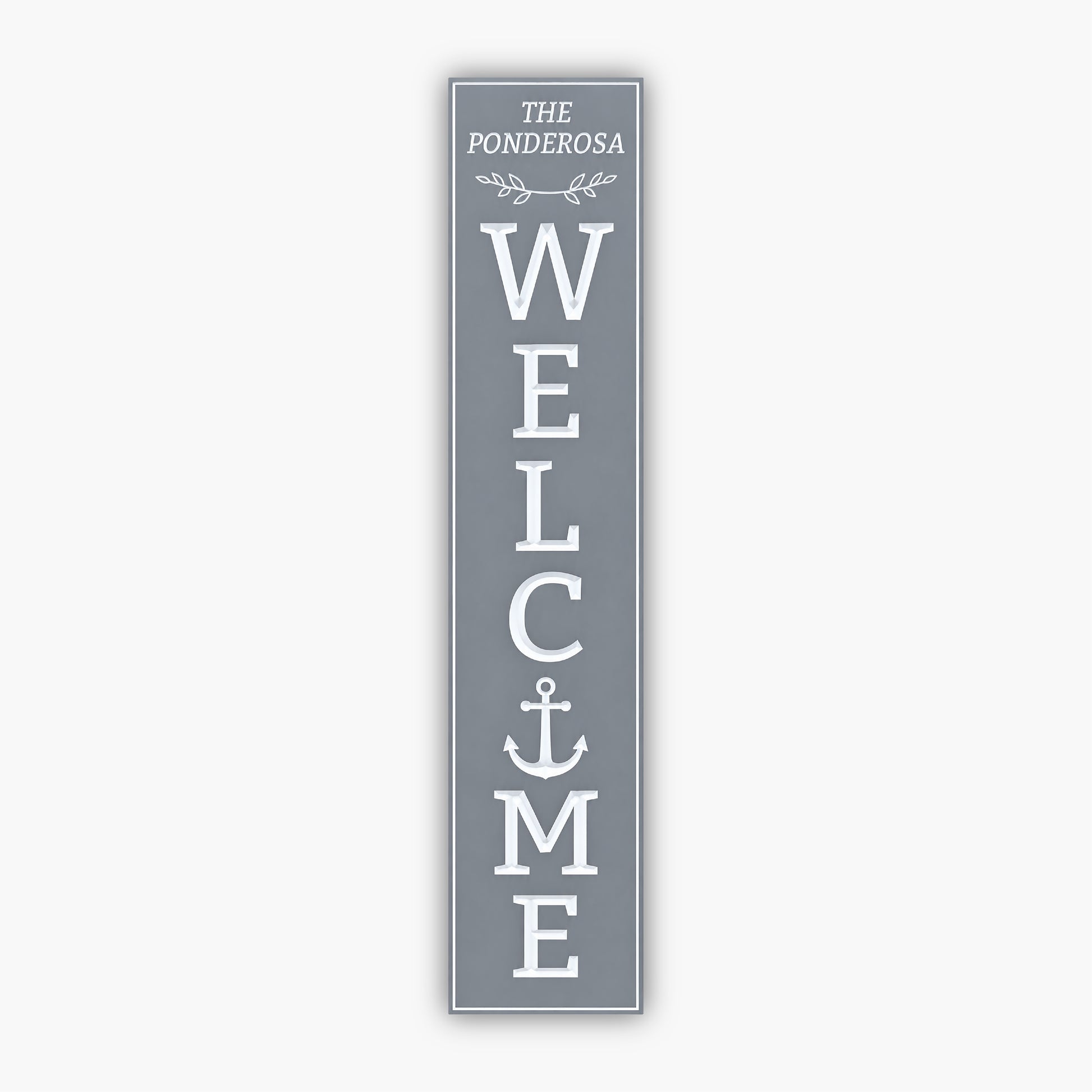 vertical welcome sign personalized pvc sign with anchor