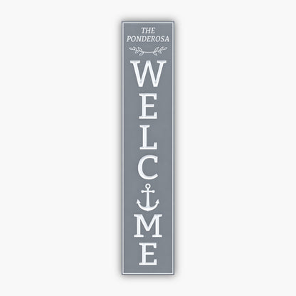 vertical welcome sign personalized pvc sign with anchor