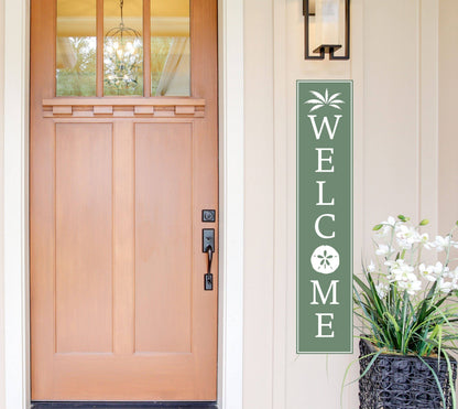pvc welcome sign sand dollar green