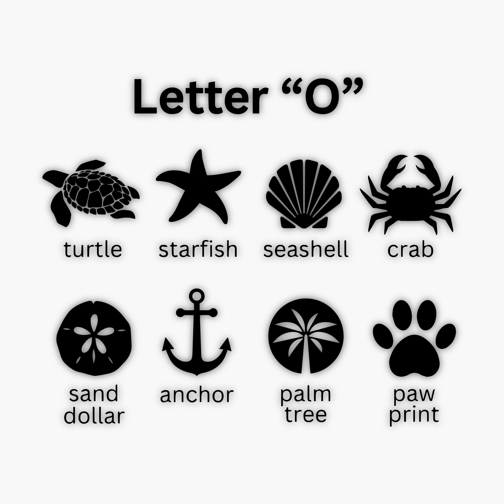 letter o options for vertical pvc signs