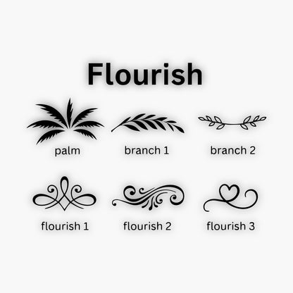 flourish options for vertical signs