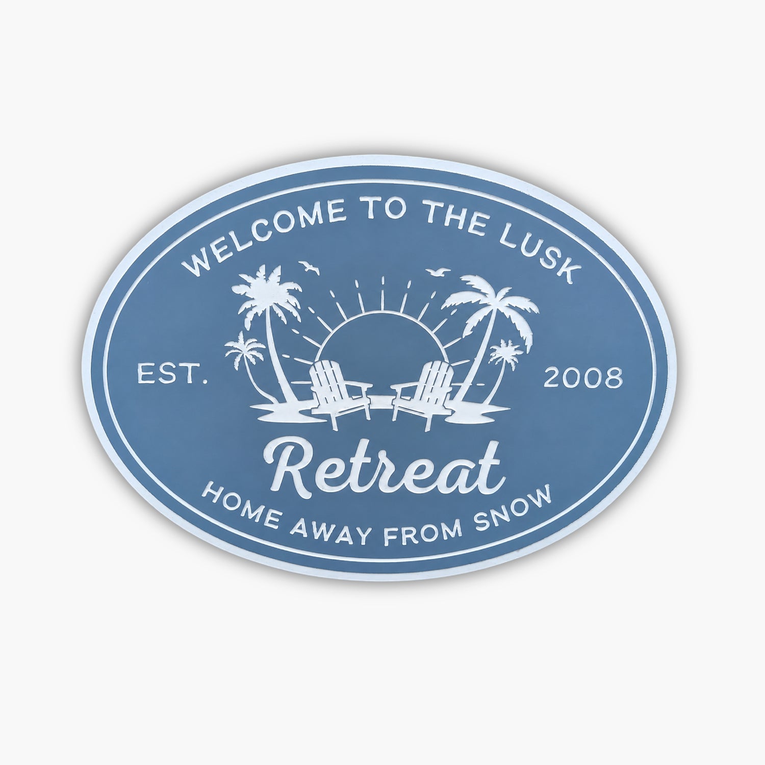 home away from snow custom pvc sign all weather outdoor