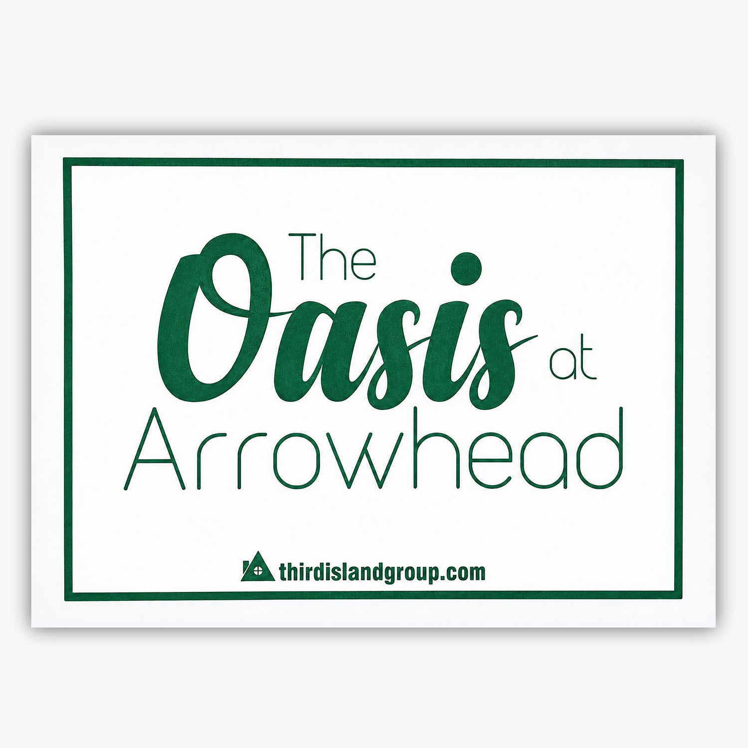 the oasis at arrowhead sign